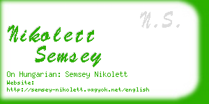 nikolett semsey business card